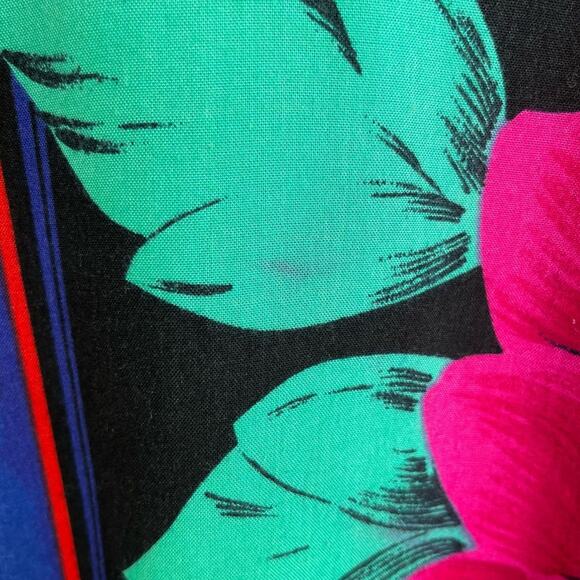 Vintage Box Office Jacket 80s Lightweight Floral Print Short Waist - Picture 9 of 10